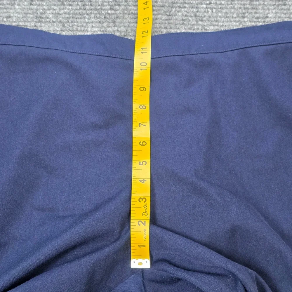 Alfred Dunner Pull On Pants Women's Size 12 Navy Blue Elastic Back Straight Leg‎